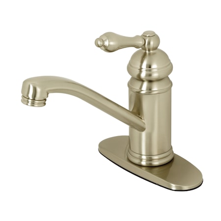 Kingston Brass Vintage Bathroom Faucet W/ Push Pop-Up, Brushed Nickel KS3408AL
